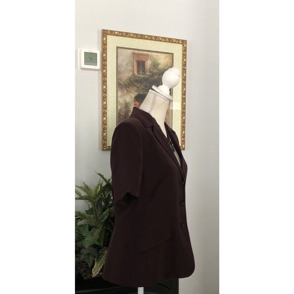 Kasper Blazer Jacket size 8P Short Sleeve Open Front 3 Buttons - Picture 2 of 13